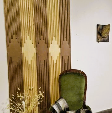 panou riflat pentru perete, antic gold
