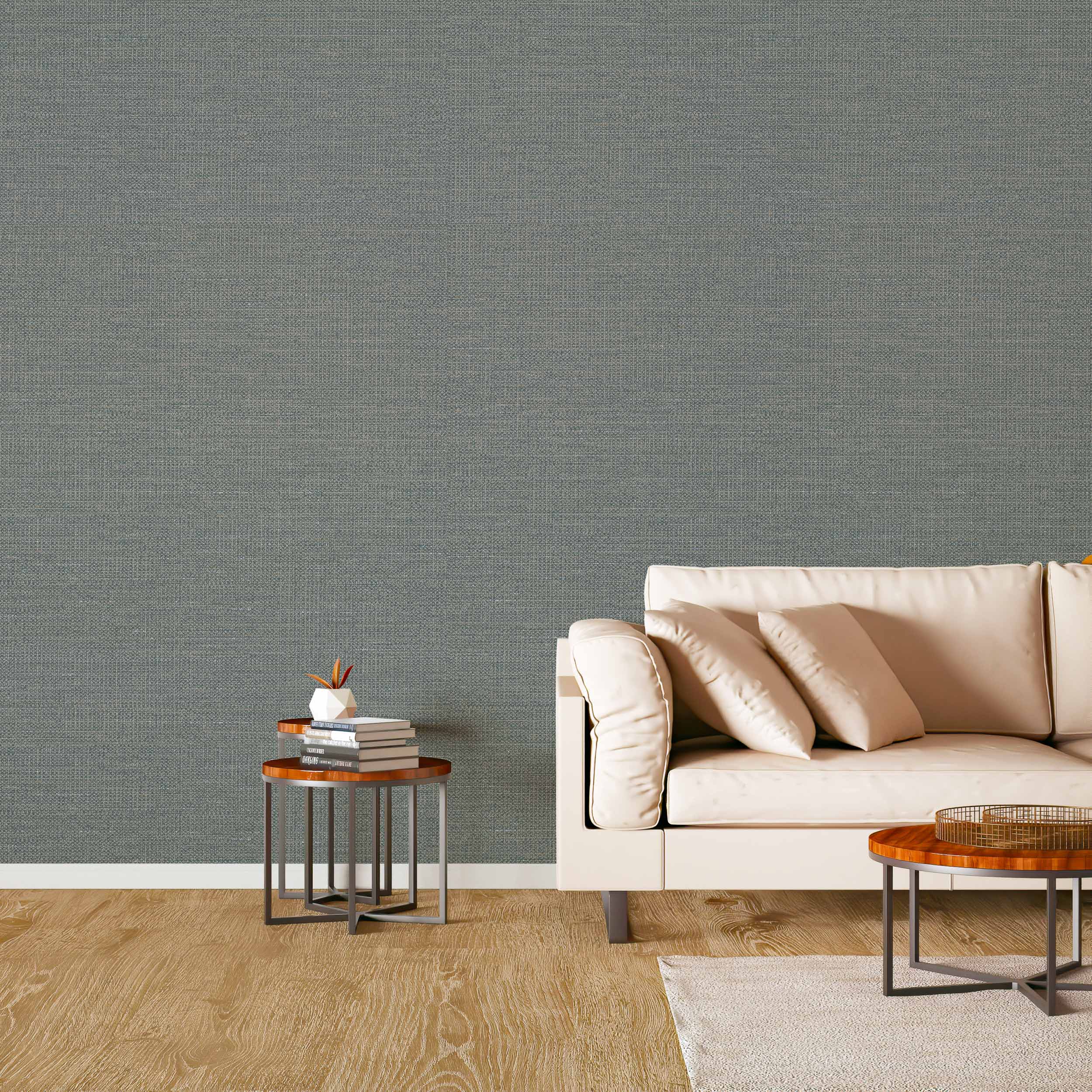 Room,With,Wooden,Flooring,And,Modern,Cozy,Sofa,3d,Rendering.