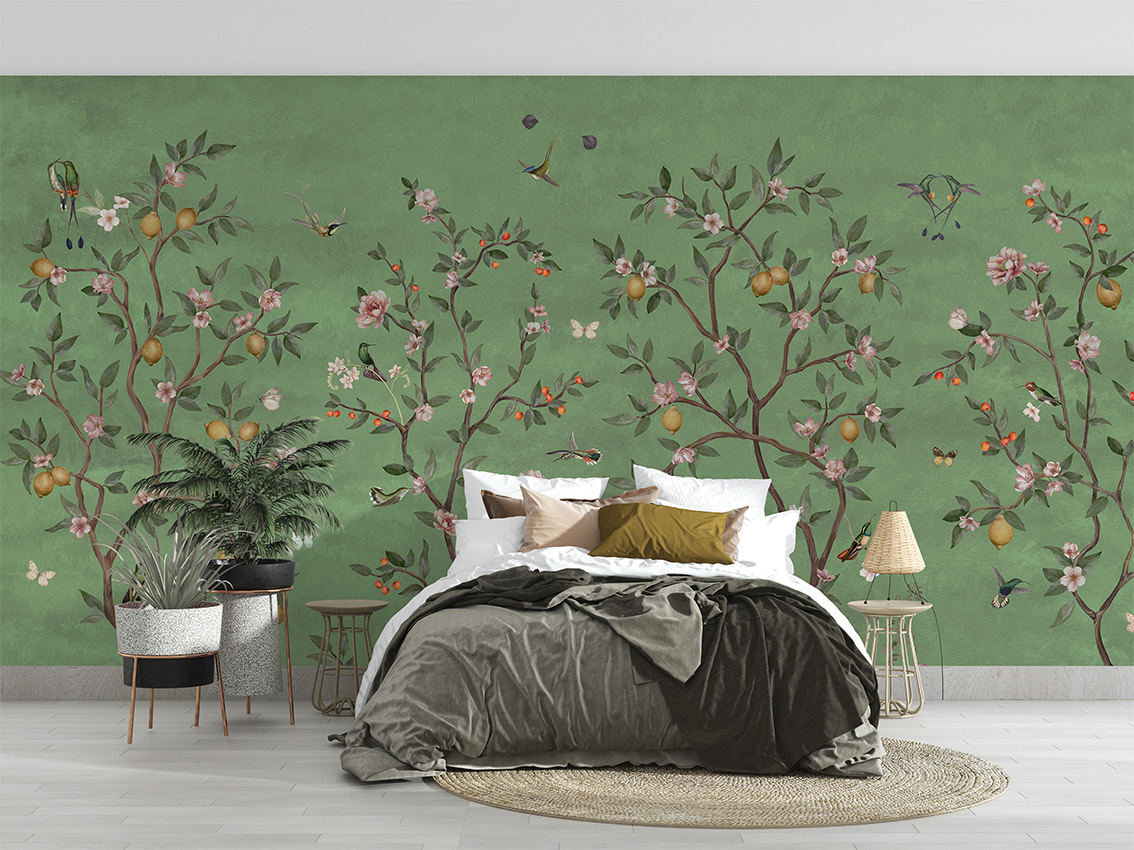 Lemon_Tree_Chinoiserie_-_Green_-_Bedroom_1