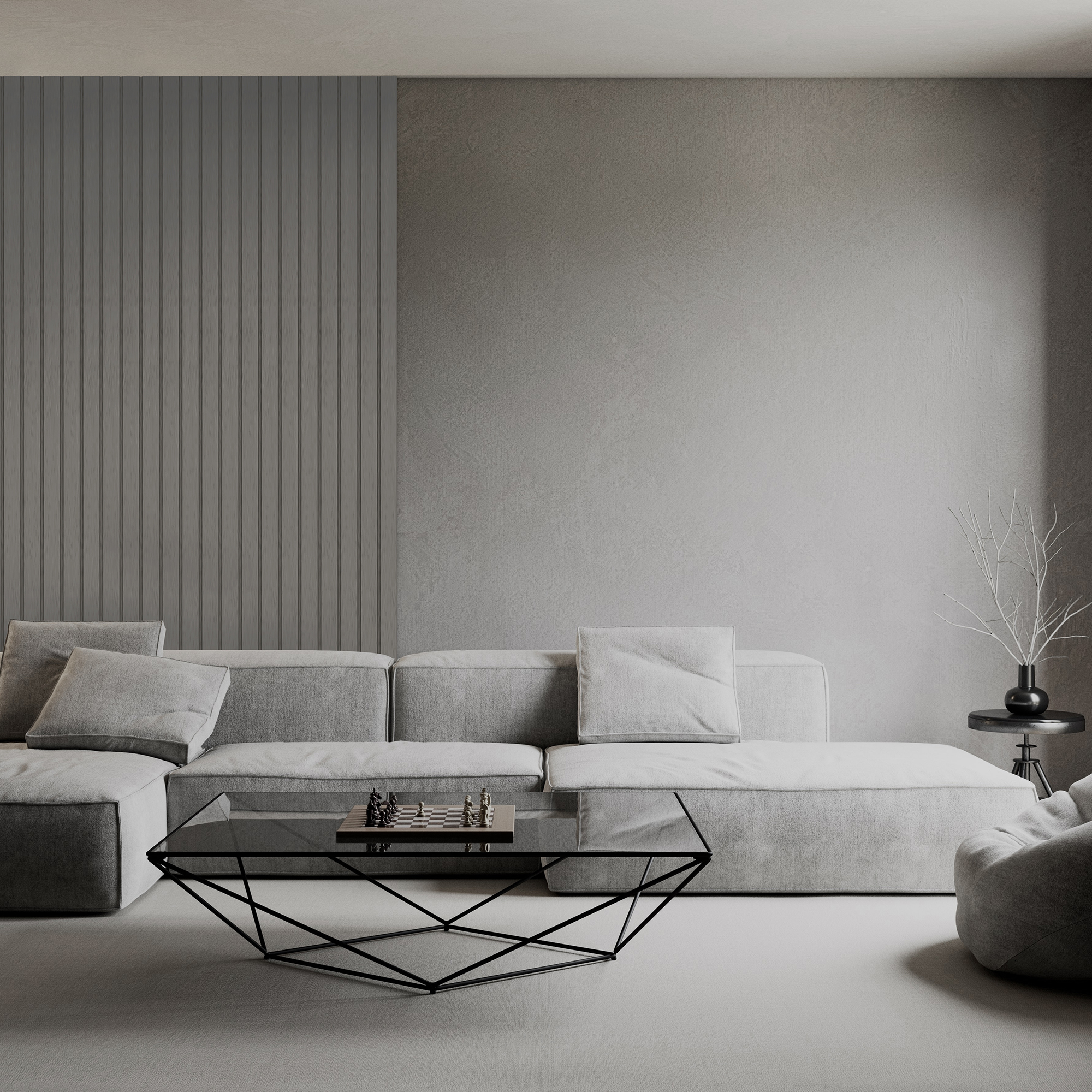 Modern,Evening,Interior,Of,Living,Room,With,White,Sofa,,Minimalist,